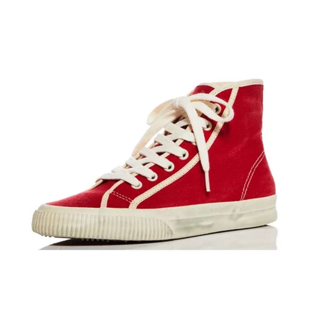 New! Re/Done Women's 90's High Top Sneakers Red Sz 37 $225